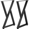 VEVOR Metal Table Legs, 28x18 inch Desk Legs, Set of 2, Heavy Duty Bench Legs, Z Shape Metal Furniture Legs, Wrought Iron Coffee Table Legs, Home DIY for Dining Table with Rubber Floor Protectors, Mat