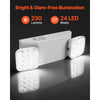 VEVOR 4 Pack Emergency Lights for Business, with Battery Backup, Commercial LED Emergency Exit Lighting Fixtures, AC 120/277V, with Two Square Head Adjustable, 90-Minute Backup, for Business, White