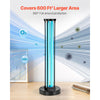 VEVOR UV Light, 110W Ultraviolet Lamp with Ozone Purifier, UVC Lamp with 30/60/120 Minutes 3-Gear Timer and Remote Control, for Room up to 600 sqft, UVO Lights for Living Room, Bedroom, Hotel, School