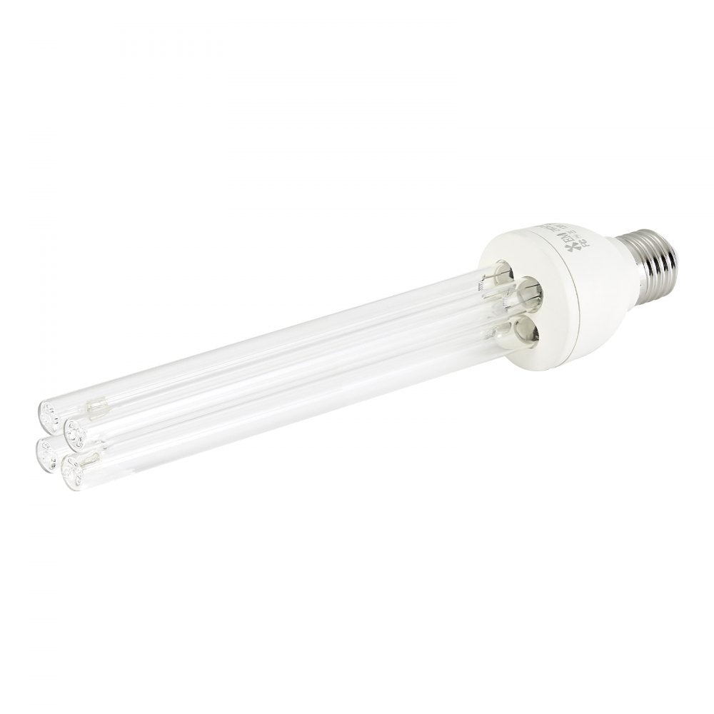 VEVOR UV Light Bulb, 4 Pack, 25W Replacement Ultraviolet UVC Lamp with Ozone, 253.7 nm + 185 nm Wavelength UVO Light Bulb, E27 Universal, for 400 sqft Living Room, Classroom, Office, Restaurant