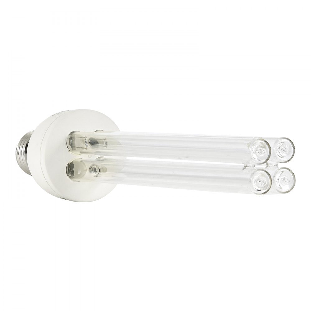 VEVOR UV Light Bulb, 4 Pack, 25W Replacement Ultraviolet UVC Lamp with Ozone, 253.7 nm + 185 nm Wavelength UVO Light Bulb, E27 Universal, for 400 sqft Living Room, Classroom, Office, Restaurant