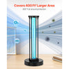 VEVOR UV Light, 36W Ultraviolet Lamp with Ozone Purifier, UVC Lamp with 30/60/120 Minutes 3-Gear Timer and Remote Control, for Room up to 400 sqft, UVO Lights for Living Room, Bedroom, Hotel, School