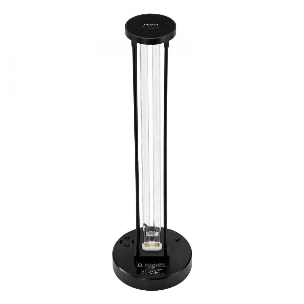 VEVOR UV Light, 55W Ultraviolet Lamp with Ozone Purifier, UVC Lamp with 30/60/120 Minutes 3-Gear Timer and Remote Control, for Room up to 750 sqft, UVO Lights for Living Room, Bedroom, Hotel, School