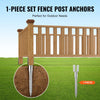 VEVOR No Dig Ground Anchor, 1 Pack 3.94 x 2.76 x 27.56 in DIY Screw in Post Stake, Includes 6 Lag Bolts & a Rebar, U-Shape Heavy Duty Steel Post Holder, Great for Mailbox Posts and Fence Posts