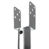 VEVOR No Dig Ground Anchor, 1 Pack 3.94 x 2.76 x 27.56 in DIY Screw in Post Stake, Includes 6 Lag Bolts & a Rebar, U-Shape Heavy Duty Steel Post Holder, Great for Mailbox Posts and Fence Posts