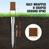 VEVOR No Dig Ground Anchor, 4 Pack 3.94 x 2.76 x 27.56 in DIY Screw in Post Stake, Includes 6 Lag Bolts & a Rebar, U-Shape Heavy Duty Steel Post Holder, Great for Mailbox Posts and Fence Posts