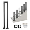 VEVOR Handrails for Outdoor Steps, 1 Step U-Shape Stair Hand Rail Kit Black, Stair Rails for Seniors, Concrete Steps, Porch and Deck, Heavy-Duty Galvanized Steel Stylish Railings w/ Decorative Covers