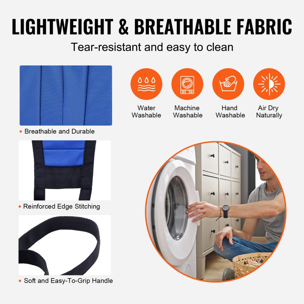 VEVOR Patient Lift Sling with Head Support- Large Size, Universal Patient Lift Sling, Divided Leg Transfer Sling for Bathing, Patient Lift Medical Sling for Elderly, Disabled, Bedridden, 600LBS