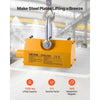VEVOR Permanent Magnetic Lifter, 1320 lbs Pulling Capacity, Heavy Duty N42 Neodymium Lifting Magnet with Release Handle and Steel Hook, Used in Shop Crane and Hoist, for Lifting Plate Steel, Board
