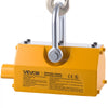 VEVOR Permanent Magnetic Lifter, 1320 lbs Pulling Capacity, Heavy Duty N42 Neodymium Lifting Magnet with Release Handle and Steel Hook, Used in Shop Crane and Hoist, for Lifting Plate Steel, Board