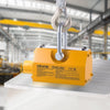 VEVOR Permanent Magnetic Lifter, 880 lbs Pulling Capacity, Heavy Duty N42 Neodymium Lifting Magnet with Release Handle and Steel Hook, Used in Shop Crane and Hoist, for Lifting Plate Steel, Board