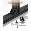 VEVOR 5PCS 2040 Aluminum Extrusion Profile, 78.74 Inch 2000 mm, V Slot European Standard Anodized Linear Rail, High-Strength Extruded Aluminum Rail, for 3D Printer Parts and CNC DIY Workbench, Black