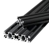 VEVOR 5PCS 2040 Aluminum Extrusion Profile, 78.74 Inch 2000 mm, V Slot European Standard Anodized Linear Rail, High-Strength Extruded Aluminum Rail, for 3D Printer Parts and CNC DIY Workbench, Black