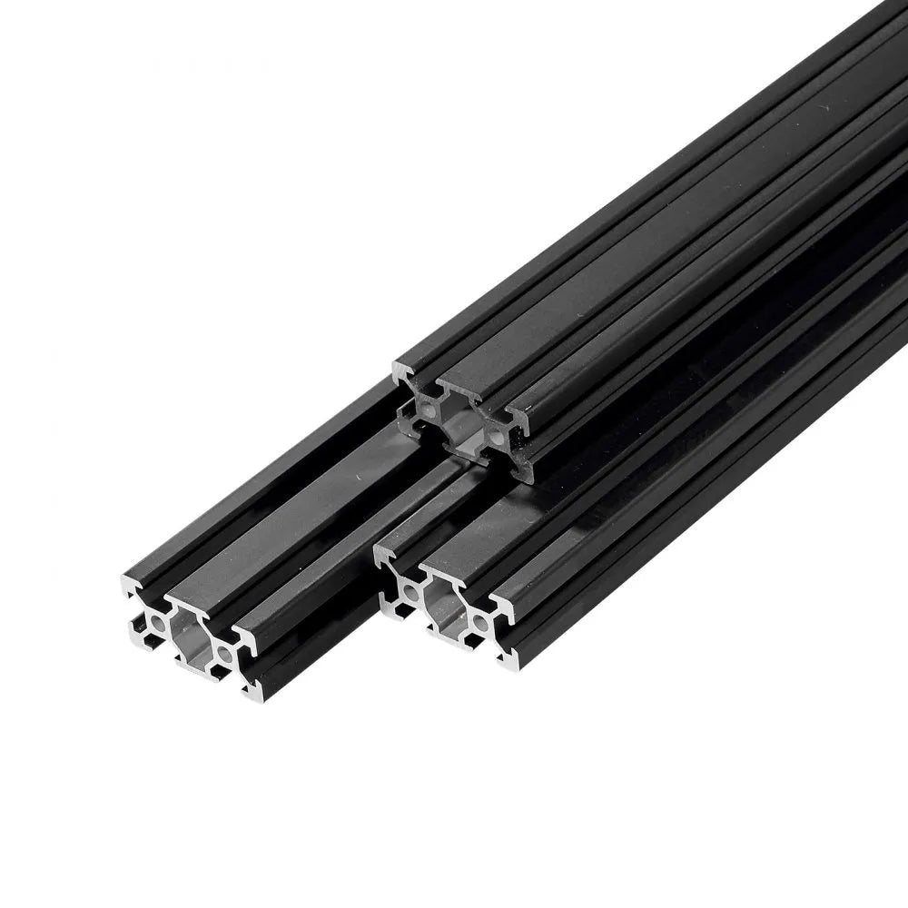 VEVOR 5PCS 2040 Aluminum Extrusion Profile, 78.74 Inch 2000 mm, V Slot European Standard Anodized Linear Rail, High-Strength Extruded Aluminum Rail, for 3D Printer Parts and CNC DIY Workbench, Black