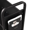 VEVOR Book Cart, 330 lbs Library Cart, 31.1" x 15.2" x 49.2" Rolling Book Cart, Single Sided V-Shaped Sloped Shelves with 4-Inch Lockable Wheels for Home Shelves Office and School, Book Truck in Black