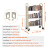 VEVOR Book Cart, 330 lbs Library Cart, 31.1" x 15.2" x 49.2" Rolling Book Cart, Single Sided V-Shaped Sloped Shelves with 4-Inch Lockable Wheels for Home Shelves Office and School, Book Truck in Cream