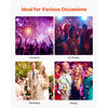 VEVOR Electric Confetti Machine with LED Lights, 1500W Powerful Output Confetti Cannon Launcher, DMX512, Manual & Remote Control, Portable Confe-tti Shooter for Wedding Christmas Event Show Stage