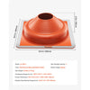 VEVOR 2Pcs Roof Pipe Flashing Boots, Fit Pipe OD 6-3/4" to 14", Flexible Silicone Roofing Jack Pipe Flashing, High Temp -101℉ to 437℉, Square Metal Base, for Chimney, Wood Stove & Outdoor Vent Pipes