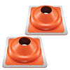 VEVOR 2 PCs Roof Pipe Flashing Boots, Fit Pipe OD 6-1/4" - 11-3/4", Flexible Silicone Roofing Jack Pipe Flashing, High Temp -101℉ - 437℉, Square Metal Base, for Chimney, Wood Stove & Outdoor Vent Pipe