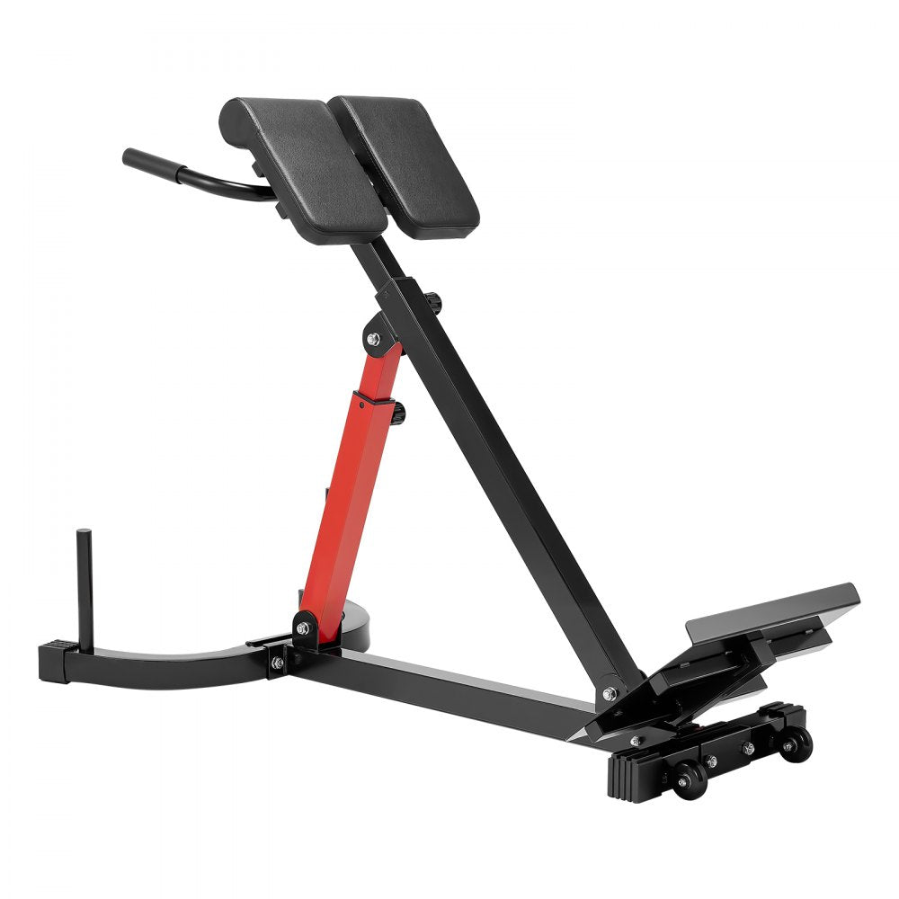 VEVOR Roman Chair Hyperextension Bench, 350 lbs Adjustable Extension Machine, Multi-Function Exercise Equipment for Glute, Hamstring, Lower Back, and Ab Workout, Fitness Weight Bench for Home Gym