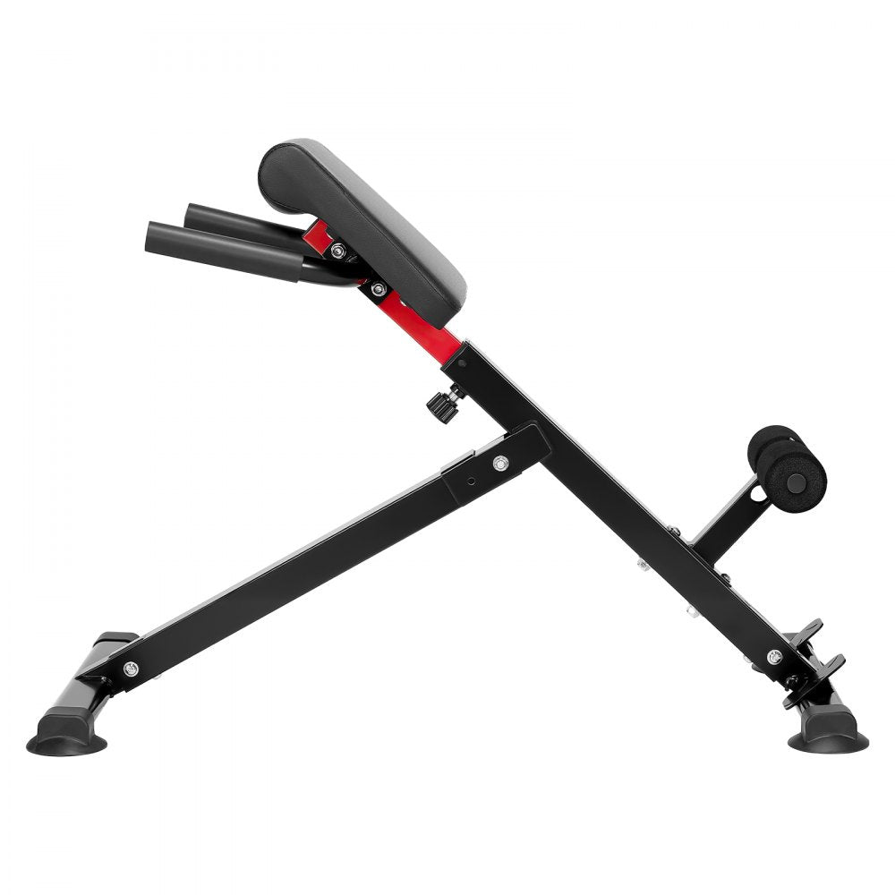 VEVOR Roman Chair Hyperextension Bench, 250 lbs Adjustable & Foldable Extension Machine, Multi-Function Exercise Equipment for Glute, Hamstring, Back, and Ab Workout, Fitness Weight Bench for Home Gym