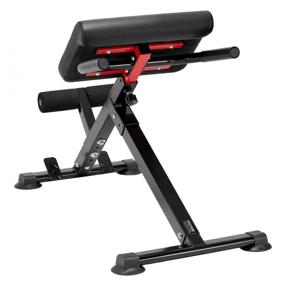 VEVOR Roman Chair Hyperextension Bench, 250 lbs Adjustable & Foldable Extension Machine, Multi-Function Exercise Equipment for Glute, Hamstring, Back, and Ab Workout, Fitness Weight Bench for Home Gym