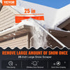VEVOR Snow Roof Rake, 25" Plastic Blade Snow Removal Tool, 21ft Reach Aluminium Handle, Superior Roof Shovel with Anti-Slip Handle Grip, Easy to Setup & Use for House Roof, Car Snow, Wet Leaves