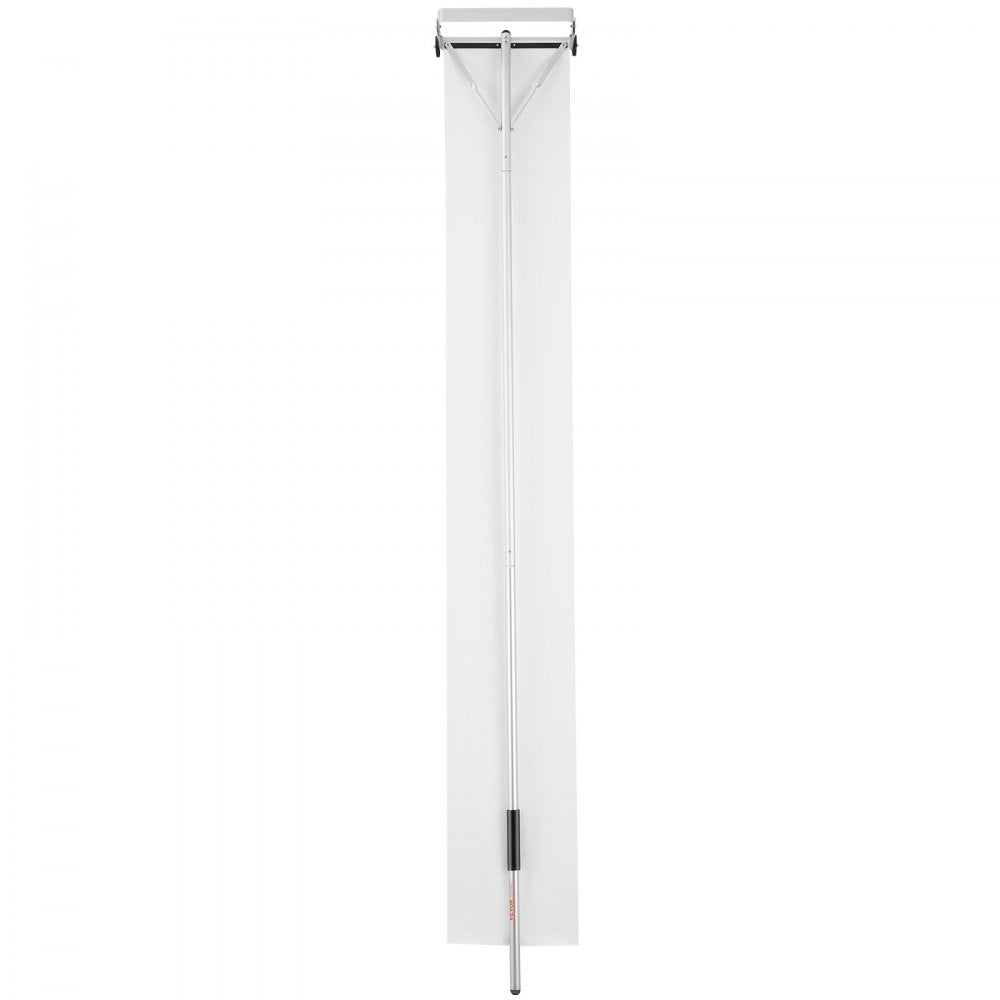 VEVOR Snow Roof Rake, 30ft Reach Aluminium Roof Shovel with Slide Cloth, Premium 19" Blade Snow Removal Tool, Safe on Roof with Roll Wheels, Anti-Slip Handle, Use for House Roof, Car Snow, Wet Leaves