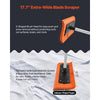 VEVOR Snow Roof Rake, 17.7 in Foam Blade, 7.3-18.4 ft Adjustable Roof Snow Scraper, Extension Tubes & Non-Slip Handle, Lightweight Snows Removal Tool for House Leaves Debris Clearing