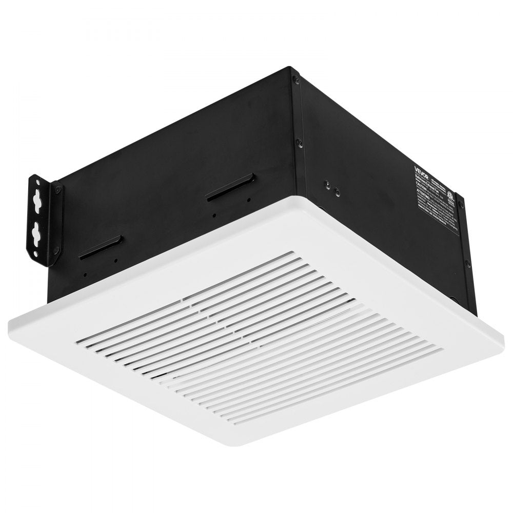 VEVOR Bathroom Exhaust Fan, 50-80-110 CFM Bathroom Vent, Low-Noise, Premium Motor Ceiling Fan, Standard 4-inch Duct Interface for Laundry Room, Storage Room, Home Ventilation, White