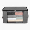 VEVOR 60L Large Storage Bags, 6 Pack Clothes Storage Bin, Foldable Closet Organizers Containers with Handle, Nov-woven Fabric Storage Bag for Clothing, Blanket, Comforter, Bed Sheet, Pillow(Grey)