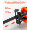 VEVOR Cordless Reciprocating Saw, 20 V, 3000 SPM Variable Speed, 1 inch Stroke Length, Electric Reciprocating Saw with Battery, Charger, 8 Blades, and Carrying Bag, for Wood and Plastic Cutting
