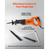 VEVOR Corded Reciprocating Saw, 120 Volt 6 Amp, 3000 SPM Variable Speed, 3/4 inch Stroke Length, Electric Reciprocating Saw with 8 Blades and Carrying Bag, for Wood, Metal, and Plastic Cutting