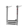 VEVOR Boat Ladder, 3 Steps, Stainless Steel Telescoping Folding Swim Deck Ladder for Rear Entry Inboard, Heavy Duty 600 lbs Capacity with Wide Anti-Slip Steps, for Outboards, Yacht, Pontoon Boats