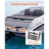 VEVOR Boat Ladder, 4 Steps, Stainless Steel Telescoping Folding Swim Deck Ladder for Rear Entry Inboard, Heavy Duty 900 lbs Capacity with Wide Anti-Slip Steps, for Outboards, Yacht, Pontoon Boats