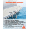 VEVOR Boat Ladder, 4 Steps, Stainless Steel Telescoping Folding Swim Deck Ladder for Rear Entry Inboard, Heavy Duty 900 lbs Capacity with Wide Anti-Slip Steps, for Outboards, Yacht, Pontoon Boats