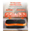 VEVOR Vibration Plate Exercise Machine, Whole Body Vibrating Platform for Lymphatic Drainage and Weight Loss, Home Workout Fitness Equipment with 2 Resistance Bands, Body Shaker for Women Men, Orange