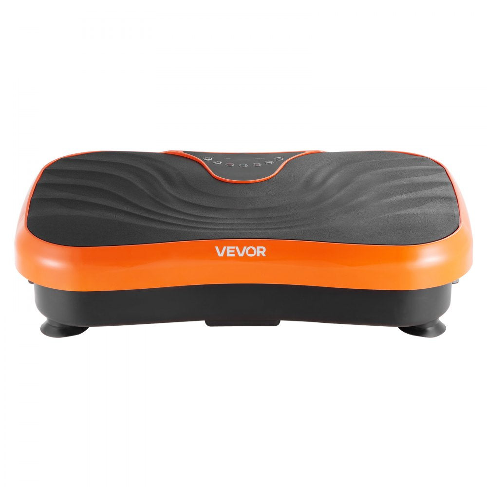 VEVOR Vibration Plate Exercise Machine, Whole Body Vibrating Platform for Lymphatic Drainage and Weight Loss, Home Workout Fitness Equipment with 2 Resistance Bands, Body Shaker for Women Men, Orange