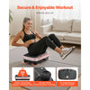 VEVOR Vibration Plate Exercise Machine, Whole Body Shaker with Magnetic Acupoints for Lymphatic Drainage and Weight Loss, Home Workout Gym Fitness Equipment with 2 Resistance Bands for Women Men, Pink
