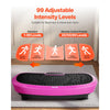 VEVOR Vibration Plate Exercise Machine, Full Body Shaker with Magnetic Acupoints for Lymphatic Drainage and Weight Loss, Home Gym Workout Fitness Equipment with 2 Resistance Bands for Women Men, Pink