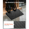 VEVOR Rubber Threshold Ramp, 4\" Rise Threshold Ramp Doorway, 3 Channels Cord Cover Rubber Solid Threshold Ramp, Rubber Angled Entry Rated 2200 Lbs Load Capacity for Wheelchair and Scooter