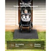 VEVOR Rubber Threshold Ramp, 4\" Rise Threshold Ramp Doorway, 3 Channels Cord Cover Rubber Solid Threshold Ramp, Rubber Angled Entry Rated 2200 Lbs Load Capacity for Wheelchair and Scooter