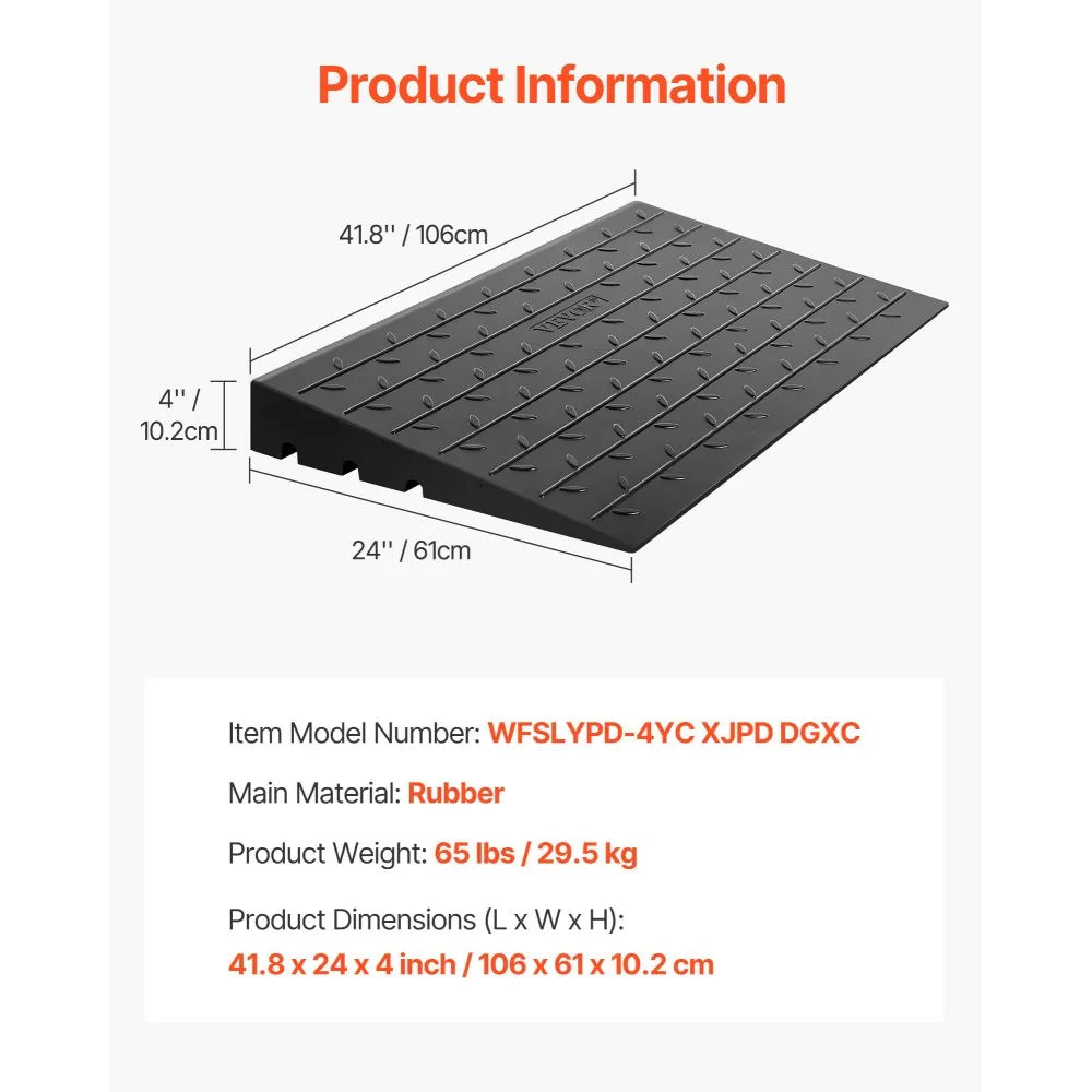 System 4 Rise Rubber Threshold Ramp Vevor Threshold Ramp 4