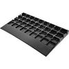 VEVOR Rubber Threshold Ramp, 4\" Rise Threshold Ramp Doorway, 3 Channels Cord Cover Rubber Solid Threshold Ramp, Rubber Angled Entry Rated 2200 Lbs Load Capacity for Wheelchair and Scooter