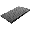 VEVOR Rubber Threshold Ramp, 4\" Rise Threshold Ramp Doorway, 3 Channels Cord Cover Rubber Solid Threshold Ramp, Rubber Angled Entry Rated 2200 Lbs Load Capacity for Wheelchair and Scooter