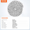 VEVOR Proof Coil Chain, 3/16" x 10', 1100 lbs Safe Working Load, Zinc Plated Proof Tested Coil Chain with Two Quick Links, Galvanized Carbon Steel Link Chain for Towing, Hanging, Camping, Pet Towing