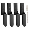 VEVOR Fence Post Anchor Repair Kit, 4 Pack Inner Diameter 3.5 x3.5 Inches Heavy Duty Steel Fence Post Support Stakes, Anchor Ground Spike for Repair Tilted, Broken Wood Fence Post, Enveloping