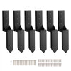 VEVOR Fence Post Anchor Repair Kit, 6 Pack Inner Diameter 3.5 x3.5 Inches Heavy Duty Steel Fence Post Support Stakes, Anchor Ground Spike for Repair Tilted, Broken Wood Fence Post, Enveloping