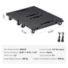 VEVOR Furniture Dolly, 500 lbs Capacity Each Count, Furniture Mover with Wheels, Portable Moving Rollers 4 Wheels Heavy Duty, Small Flat Dolly Cart with Interlocking for Heavy Furniture, 2 Pack, Black