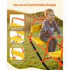 VEVOR Kids Seesaw, 200 lbs Load Capacity, Metal Rocking Teeter Totter with Handles, Toddler Seesaw for Children Aged 3+, Kids Outdoor Playground Equipment for Lawn, Backyard, Playground, 2 Seats